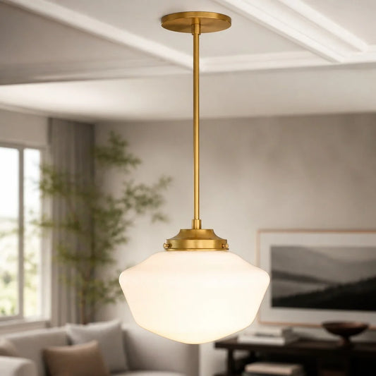 Cille Modern Minimalist Opaque Glass Pendant Light