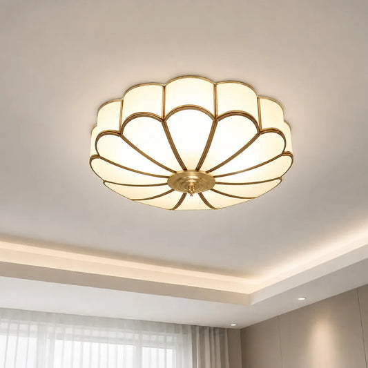 Clario Vintage  Elegant Floral Glass Ceiling Light