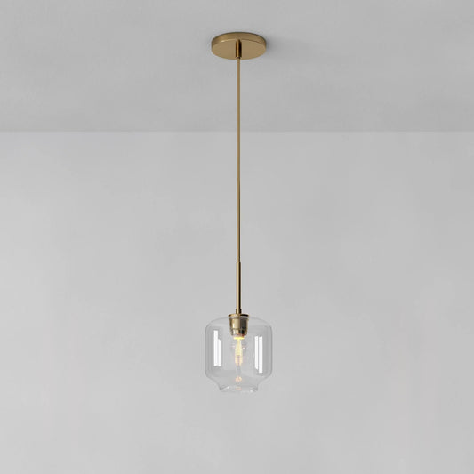Ronan Modern Brass Pebble Glass Pendant Light