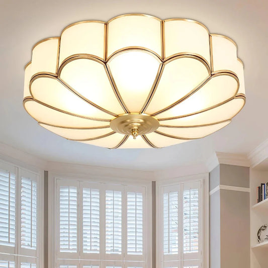Cleo Vintage Floral Glass Ceiling Light