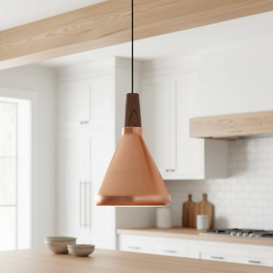 Clymene Modern Cone Metal Shade Pendant Light