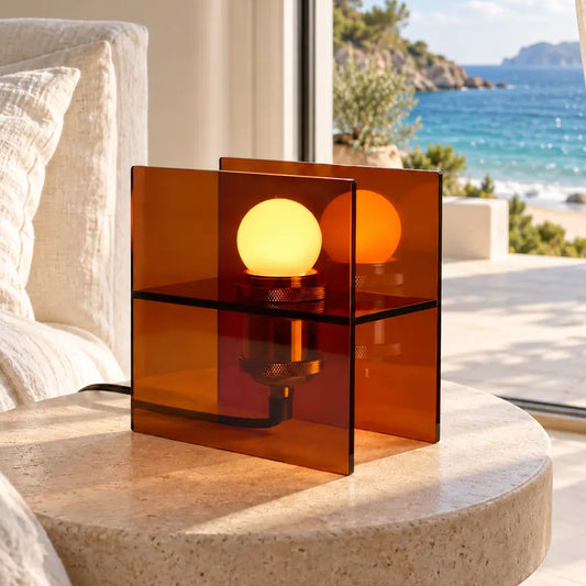 Contemporary Bauhaus Sunset Clear Table Light