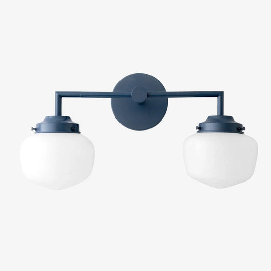 Contemporary Colorful Opal White Glass Vanity Light