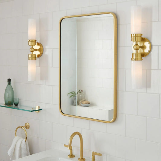 Coralie Industrial Tube Glass Double Sconce