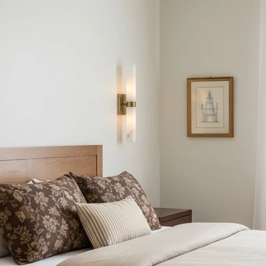 Dani Modern Alabaster Double Tube Wall Sconce