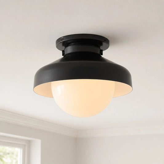 Darlare Modern Industrial Metal Glare-Free Dome Ceiling Light