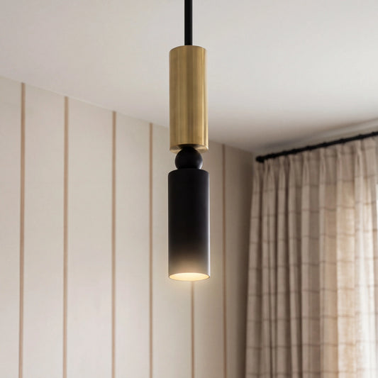 Delfina Modern Metal Dual Cylinder Pendant Light