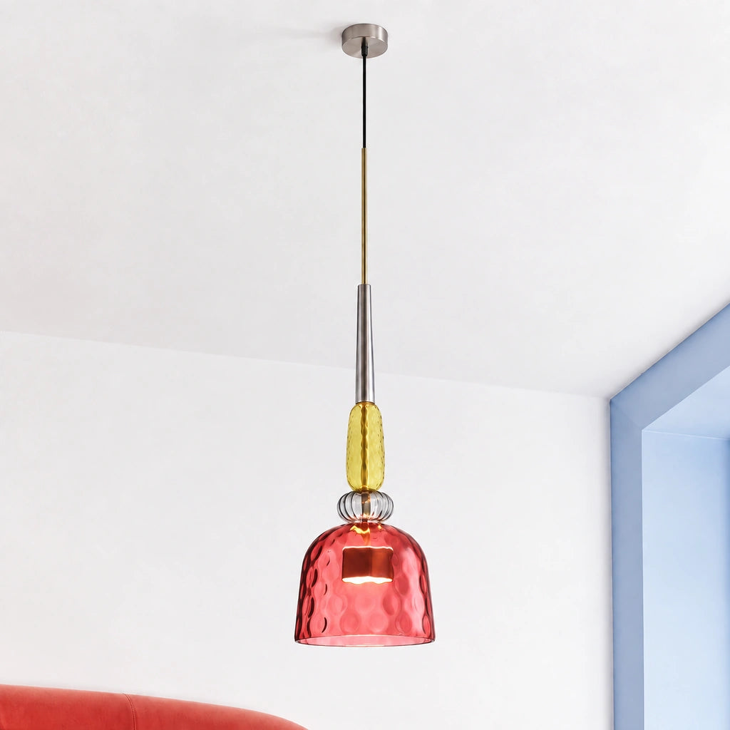 Modern Macaron pendant Design F hammered glass - view 19