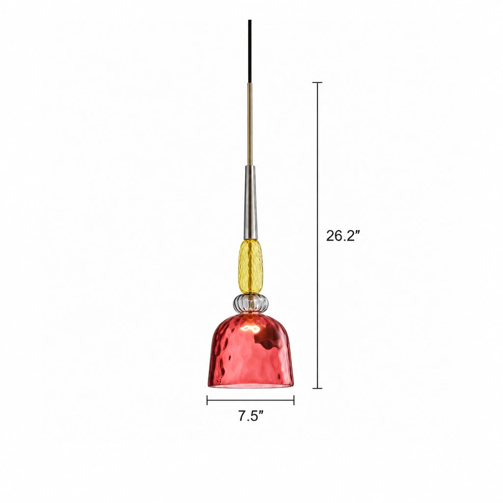 Modern Macaron pendant Design F hammered glass - view 31