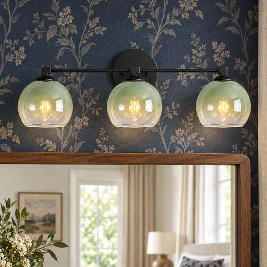 Desmond Gradient Green Glass Wall Sconce