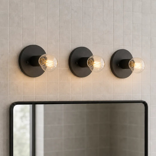 Drusilla Industrial Minimalist Metal Globe Wall Light