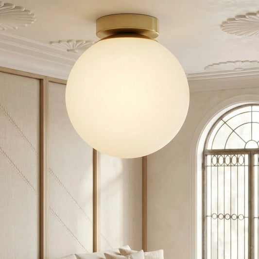 Eagan Contemporary Metal Globe Ceiling Light