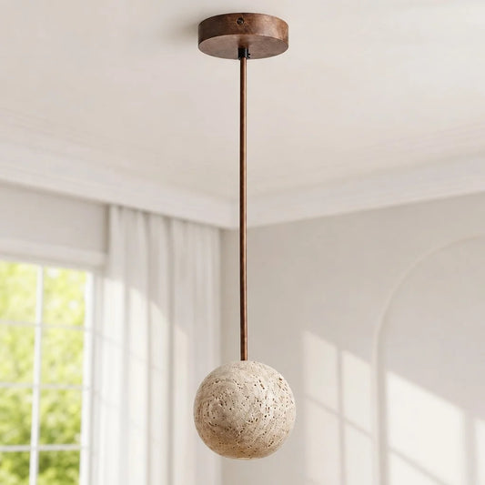 Eirian Nordic Mini Cylindr Tube Travertine Pendant Light for Kitchen Island