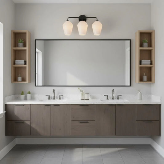 Elara Modern Glass Metal Geometric Wall Sconce