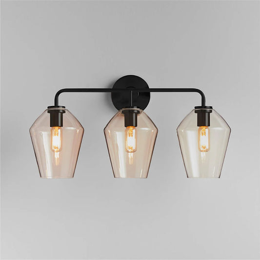 Elara Modern Glass Metal Geometric Wall Sconce clear black.webp__PID:c3228eed-f6ce-4f30-90f4-0422cb027e45