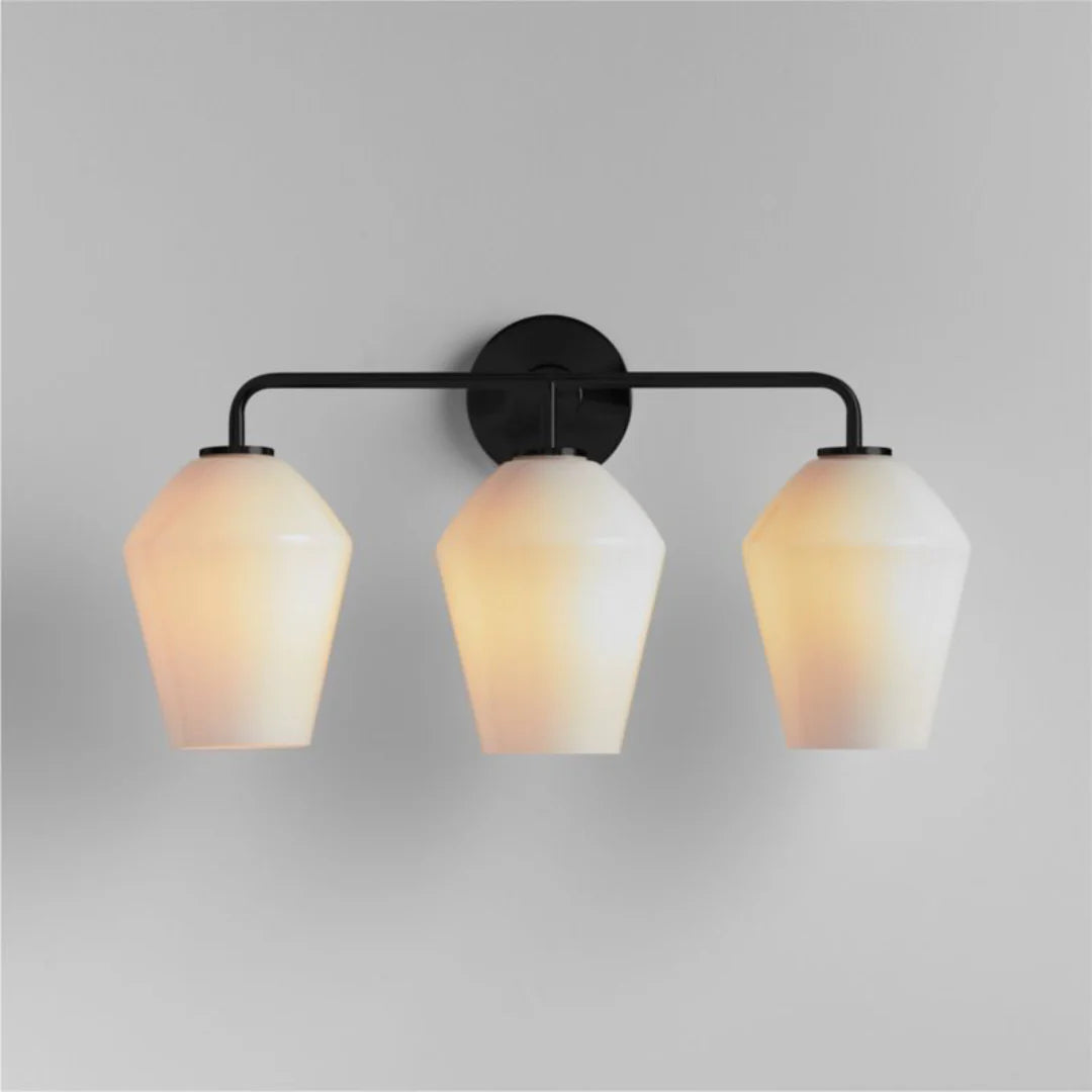 Elara Modern Glass Metal Geometric Wall Sconce milk black.webp__PID:8f3090f4-0422-4b02-be45-c194b93a59de