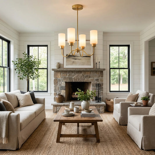 Elias Modern Glass Cylinder Chandelier