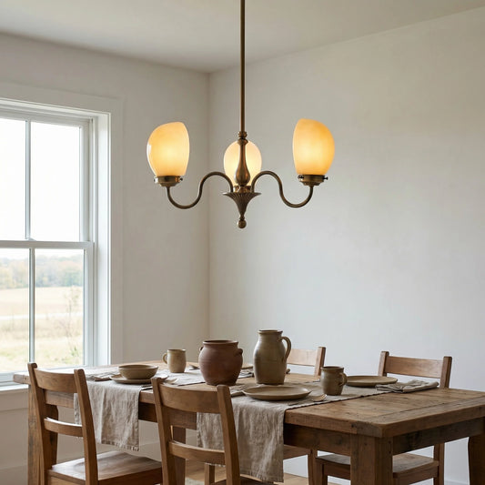 Elias Vintage Metal Oval Shade Chandelier
