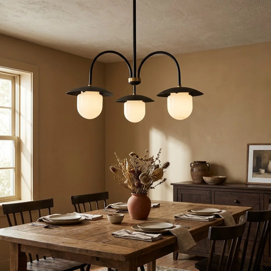 Elias Modern Two Tone Glass Globe Chandelier