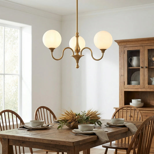 Elias Vintage Glass Globe Chandelier