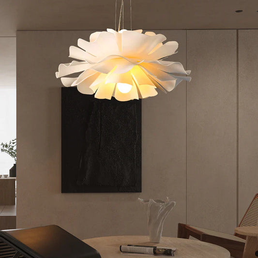 Elijah Modern Minimalist White Lotus Flower Pendant Light