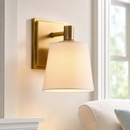 Eliove Modern Linen Shade LED Rechargeable Touch Sconce