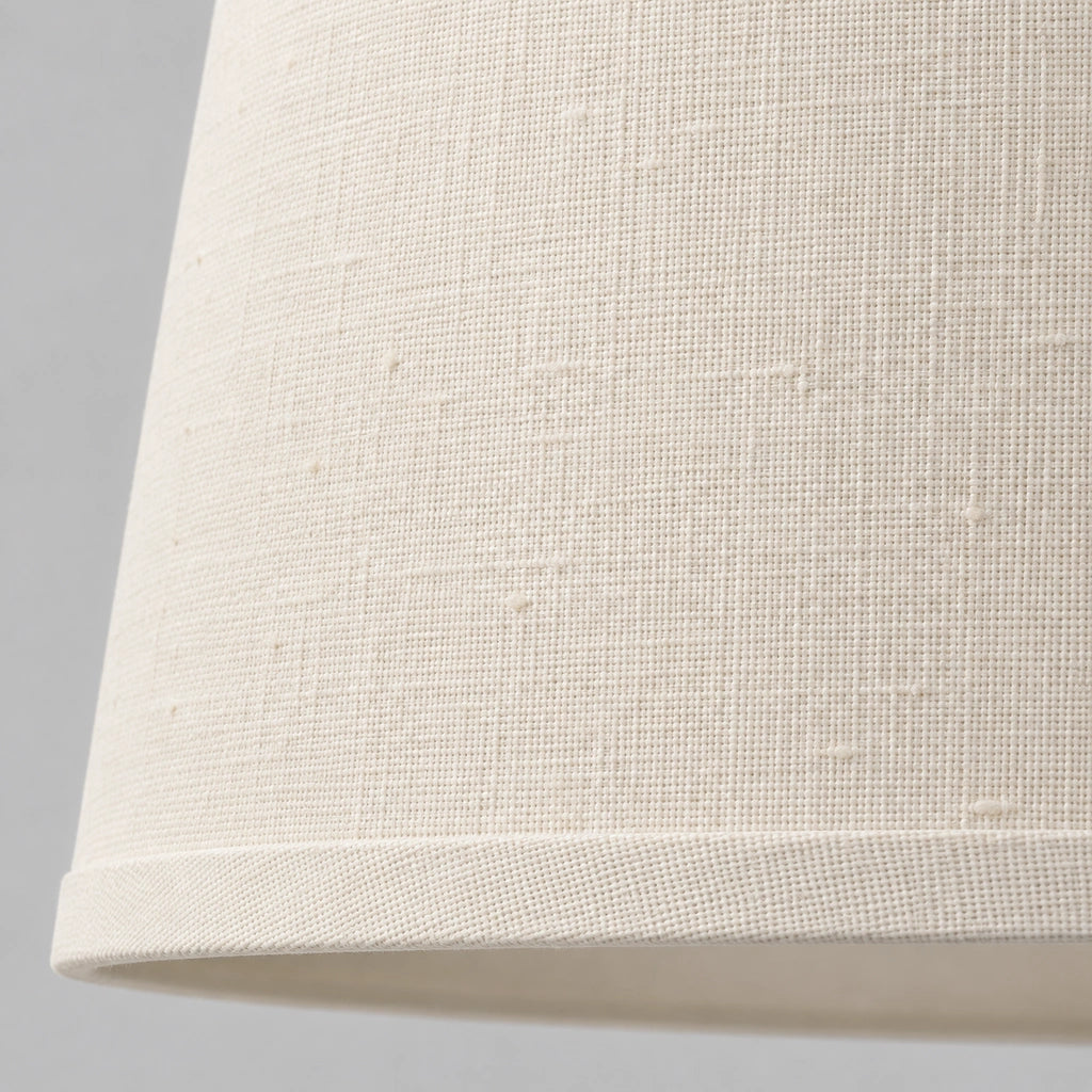 Elowen Textured Ceramic Fabric Shade Table Lamp, woven fabric shade close-up