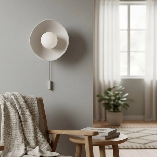 Ember Modern Bowl Ceramic Wall Sconce