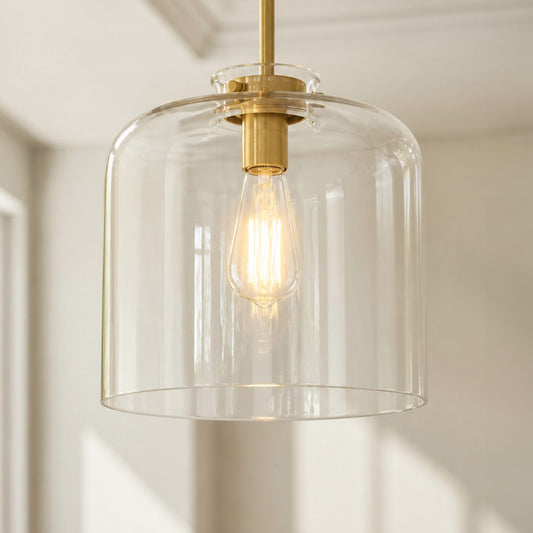 Emeric Modern Brass Clear Glass Pendant Light