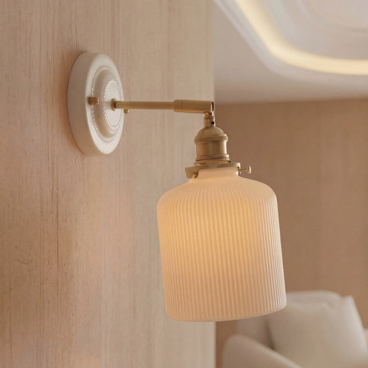 Marius Modern Ceramic Glass Wall Sconce Lighting
