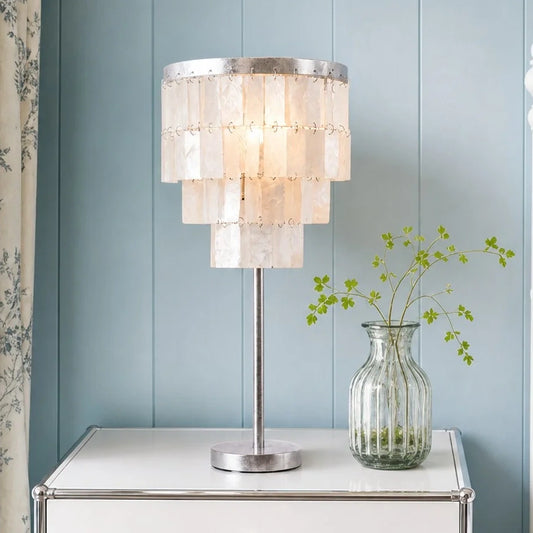 Eolande Modern Layered Capiz Shell Table Light