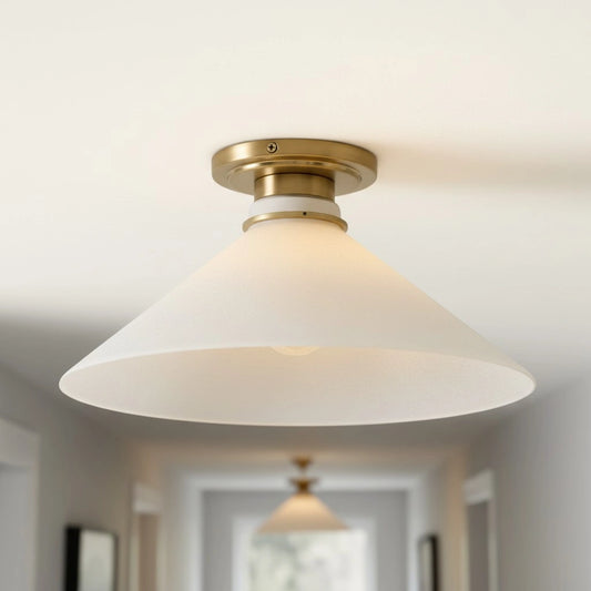 Evariste Modern Cone Flush Mount Ceiling Light