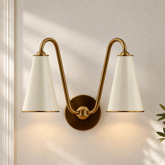 Everton Brass Double Wall Sconce