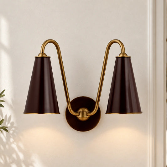 Everton Brass Double Wall Sconce