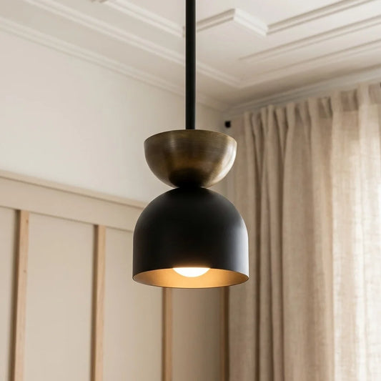 Ewan Modern Metal Double Dome Pendant Light