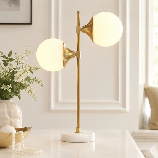 Faelis Modern Double Globe Glass Table Light
