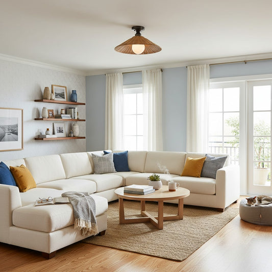 Farmhouse Conical Rattan Ceiling Light