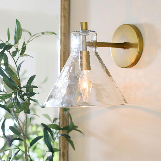 Farmhouse Conical  Recycled Glass Wall Sconce