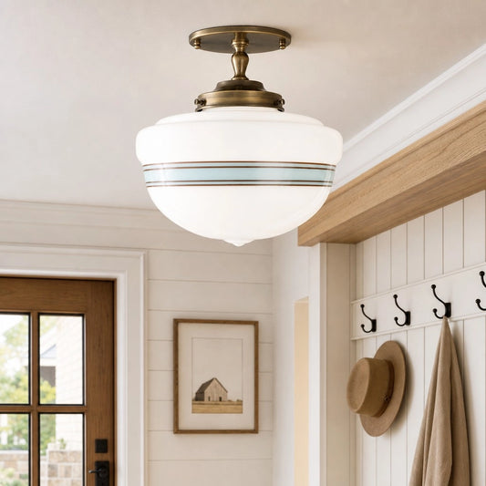 Fioribella Vintage Acorn Semi-Flush Ceiling Light