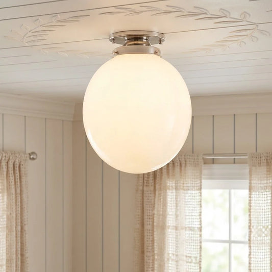 Frankie Modern Metal Glass Globe Ceiling Light