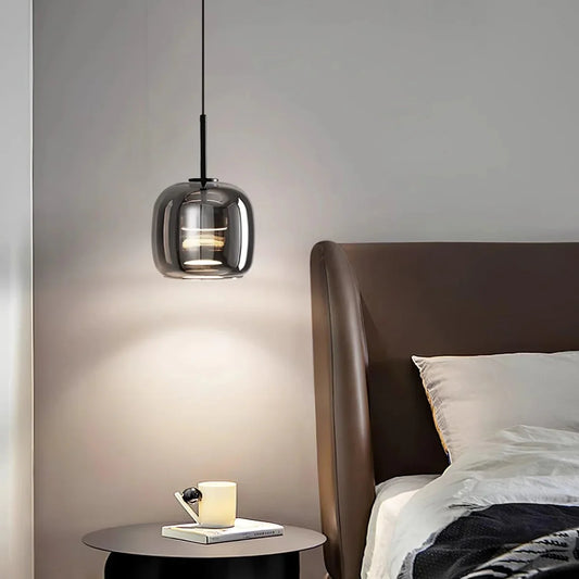 Freja Modern Smoky Glass Pendant Light