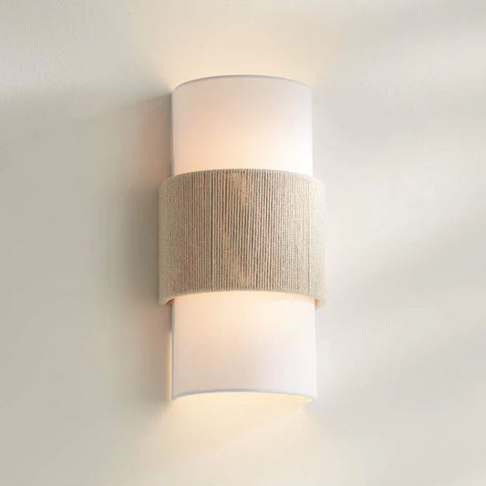 Freya Nordic Minimalist Linen Cylindrical Wall Light