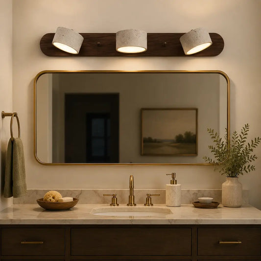 Garnet Farmhouse Rotatable Travertine Wall Sconce