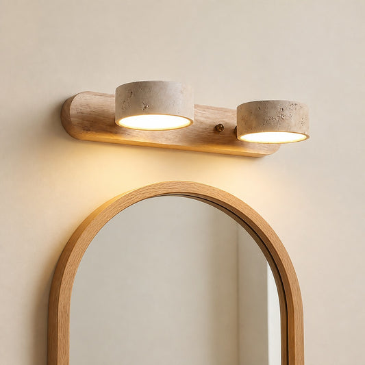 Garnet Farmhouse Rotatable Travertine Wall Sconce