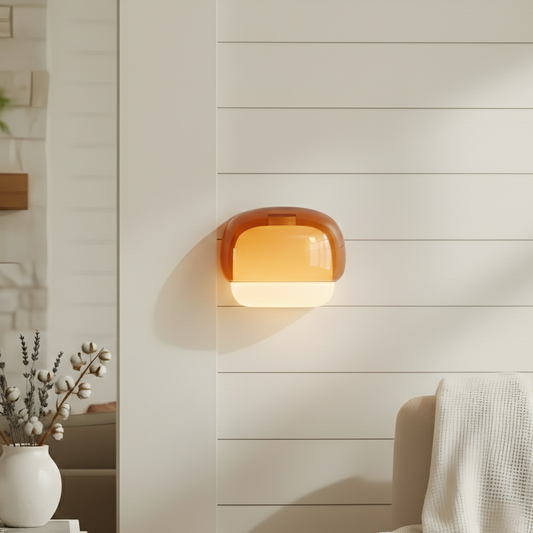 Modern Tinted Colorful Glass Kinoko Shade Wall Sconce