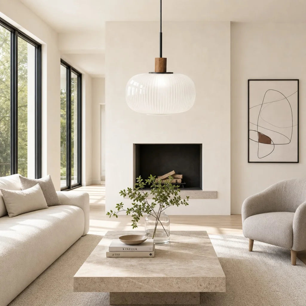 Genevieve Scandinavian Frosted Ribbed Glass Pendant Light14.webp__PID:dc700b4b-8221-46f8-8512-49b41cd5f345