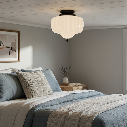 Giada Modern Milk Glass Flush Mount Ceiling Light