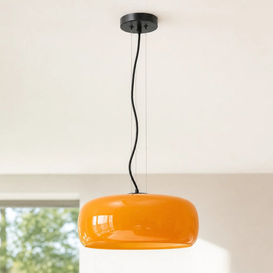 Glenys Modern Round Glass LED Pendant Light