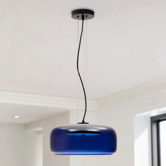 Glenys Modern Round Glass LED Pendant Light