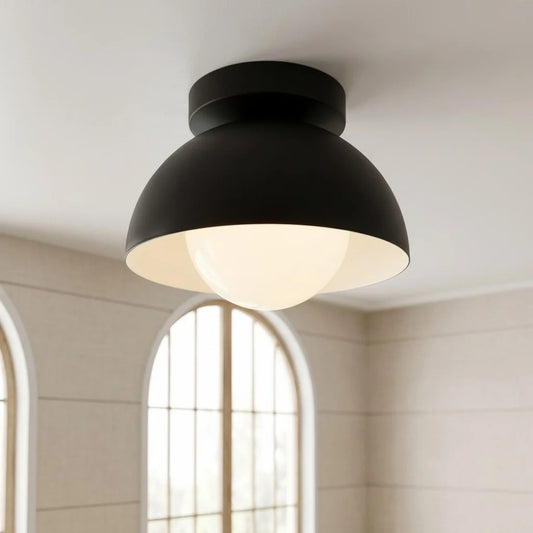 Greta Modern Single Light Metal Dome Ceiling Light